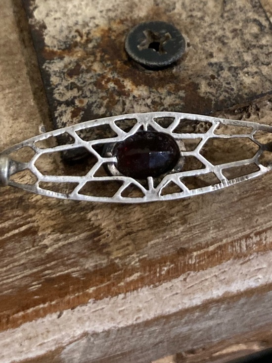 Vintage Sterling Silver Brooch • Color‑Shift Stone • Repair or Craft - Picture 13 of 17